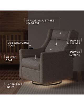 Kiwi Deluxe Power Recliner & Swivel Glider with Heat & Massage