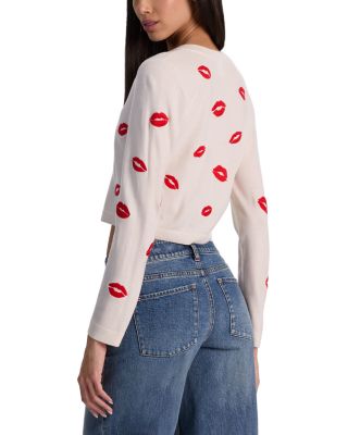 Daroda Lip Cardigan Sweater