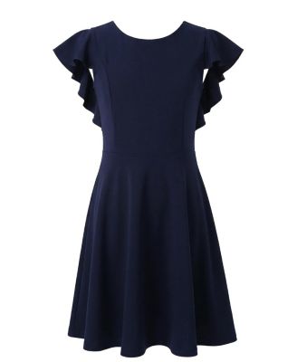  Girls' Flutter Sleeve Dress - Big Kid