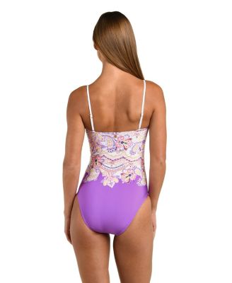  Lilac Cascade Bandeau One Piece