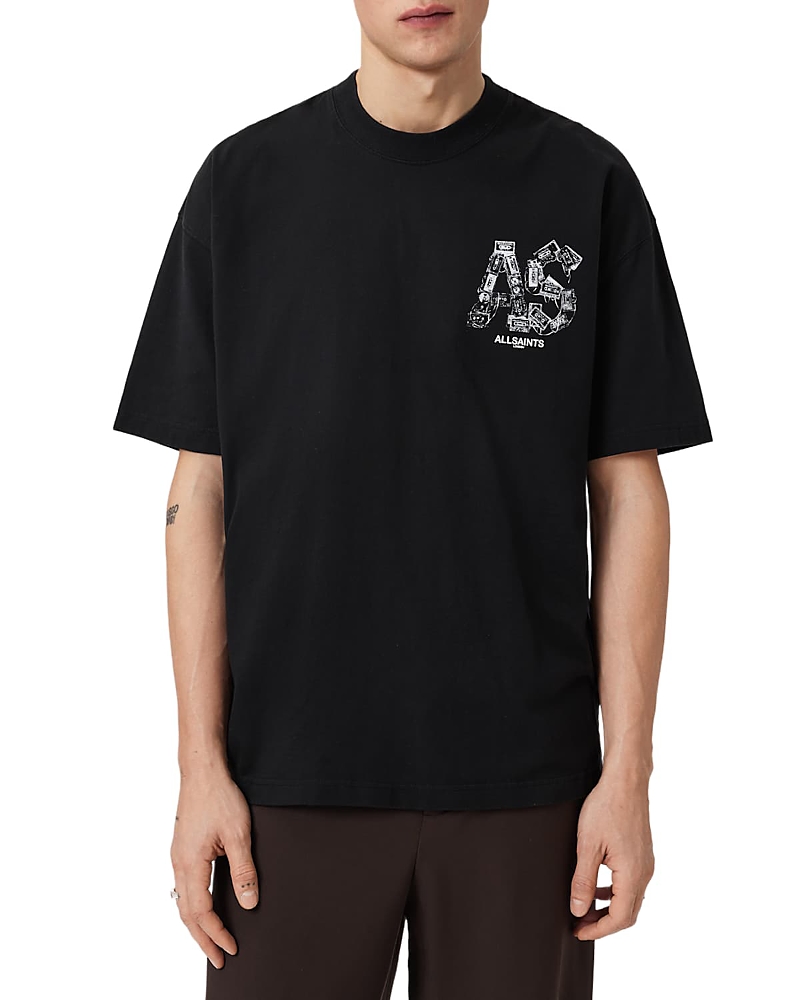 Allsaints Logo Graphic Oversized Tee