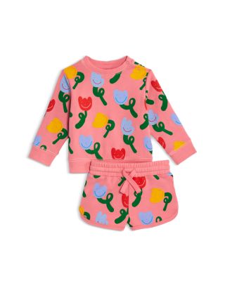 Stella McCartney Girls' Tulip Print Top & Shorts Tracksuit Set - Baby