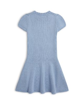 Girls' Flag Intarsia Cotton Sweater Dress - Big Kid