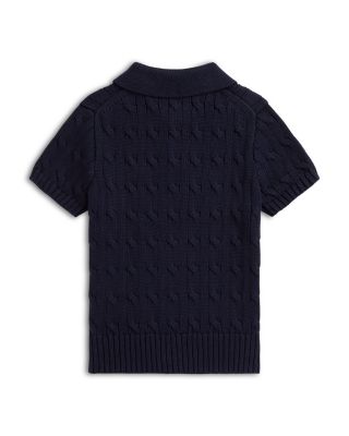 Boys' Cable Knit Cotton Polo Sweater - Little Kid