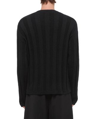 Wide Rib Crewneck Sweater