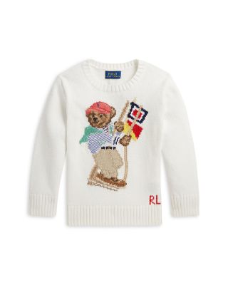 Boys' Polo Bear Cotton Sweater - Little Kid