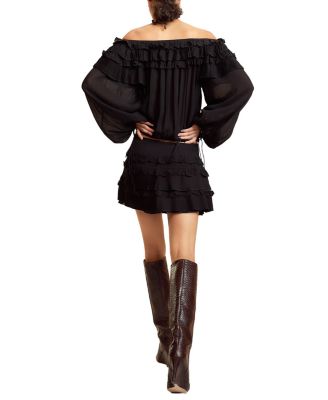 Off Shoulder Ruffle Blouse