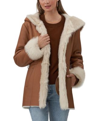  Hooded Shearling Lamb Jacket