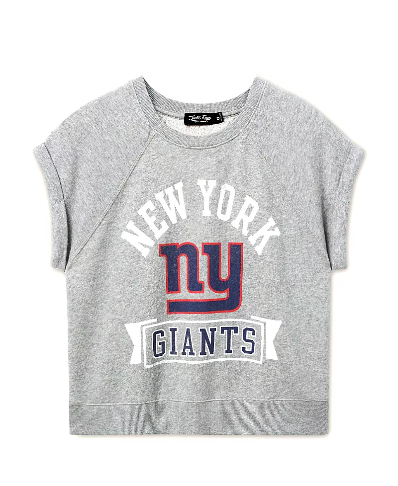 Junk Food Clothing Women's Nfl New York Giants Raglan Fleece Tank