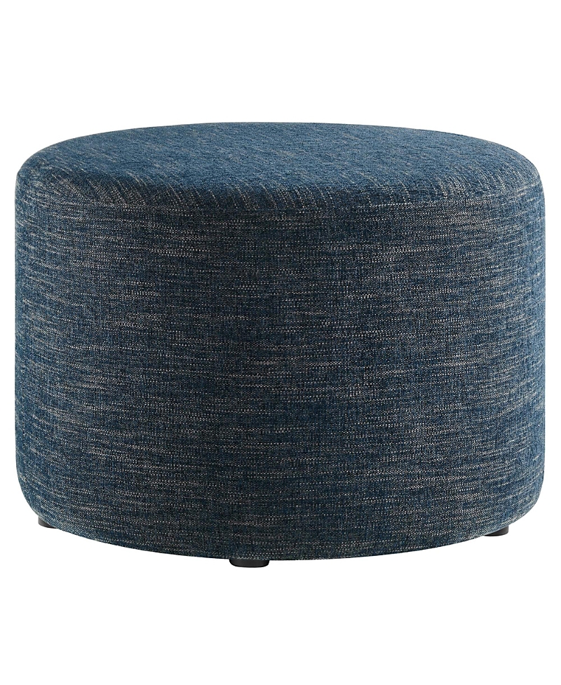 Modway Callum Large 23" Round Woven Heathered Fabric Upholstered Ottoman