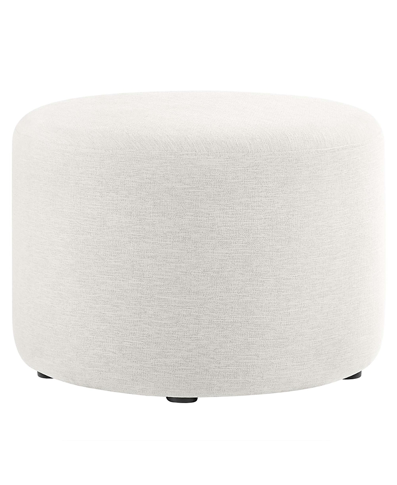 Modway Callum Large 23" Round Woven Heathered Fabric Upholstered Ottoman