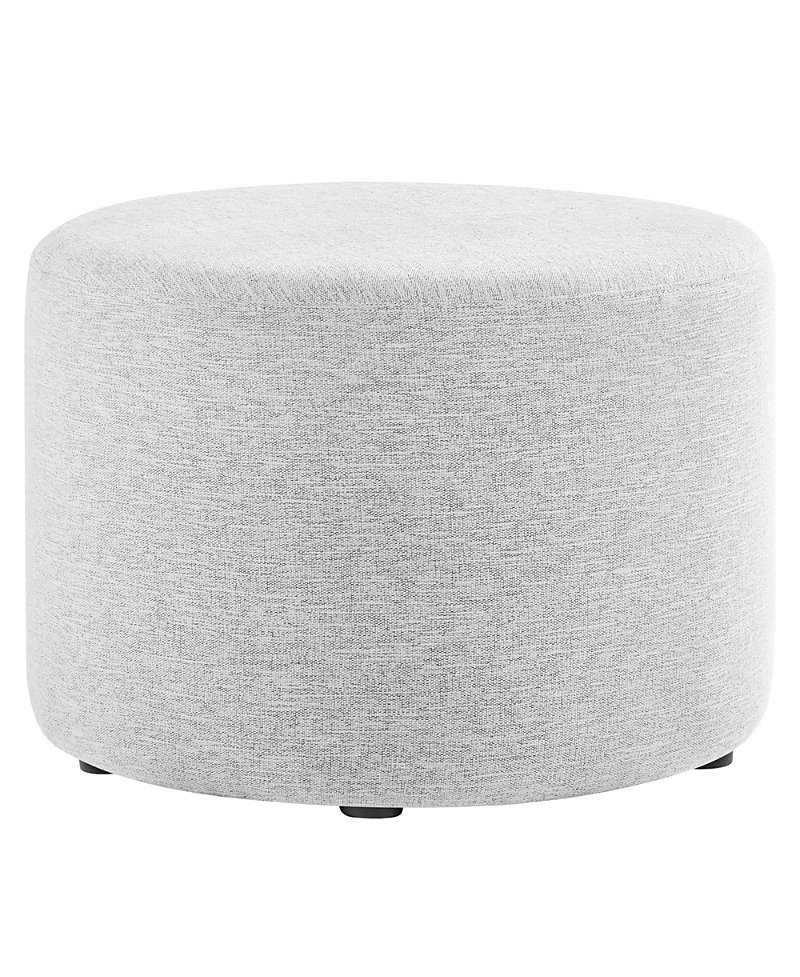 Modway Callum Large 23" Round Woven Heathered Fabric Upholstered Ottoman