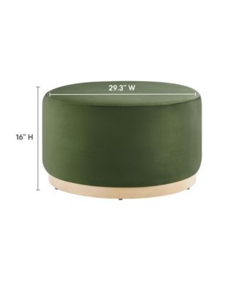  Tilden Large 29" Round Performance Velvet Upholstered Ottoman