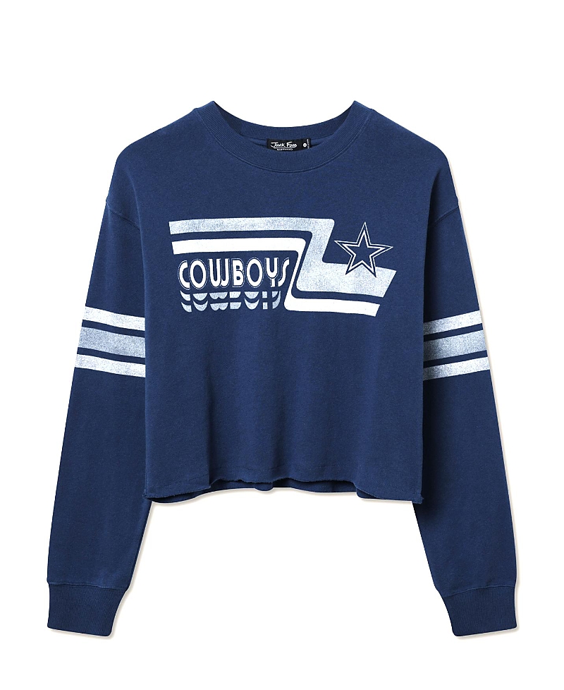 Junk Food Clothing Women's Nfl Dallas Cowboys Retro Crop Fleece