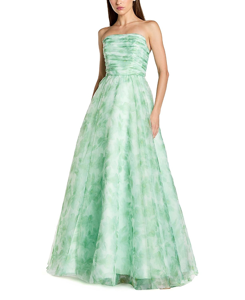 Mac Duggal Strapless Chiffon Gown with Ruffle Detail