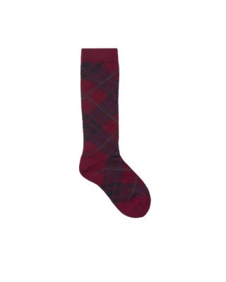 Check Cotton Blend Socks