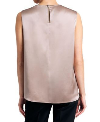 Demi Silk Charmeuse Sleeveless Top