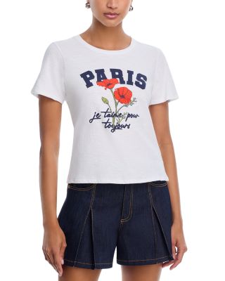 Paris Poppies Shrunken Tee