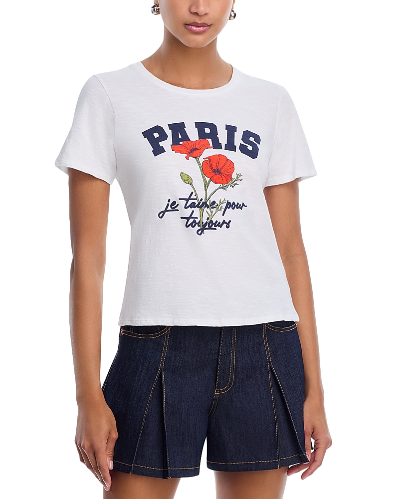 Cinq a Sept Paris Poppies Shrunken Tee