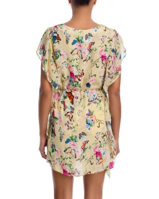 Alia Garden Butterflies Tunic Dress Swim Cover-Up  