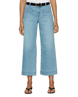 The Marine High Rise Cropped Wide Leg Jeans in Dollface