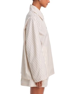 Gayle Striped Trench Coat