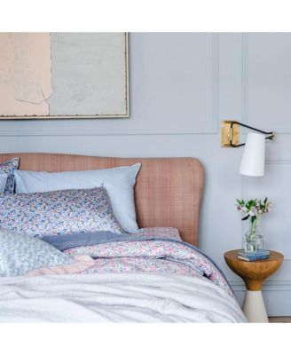  Liberty Fabric Betsy Lavender Print Silk Pillowcase, Standard