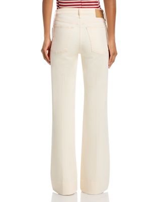 Ruby High Rise Flare Leg Trouser Jeans in Ecru