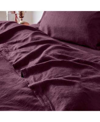 Linen Blend Flat Sheet, Queen