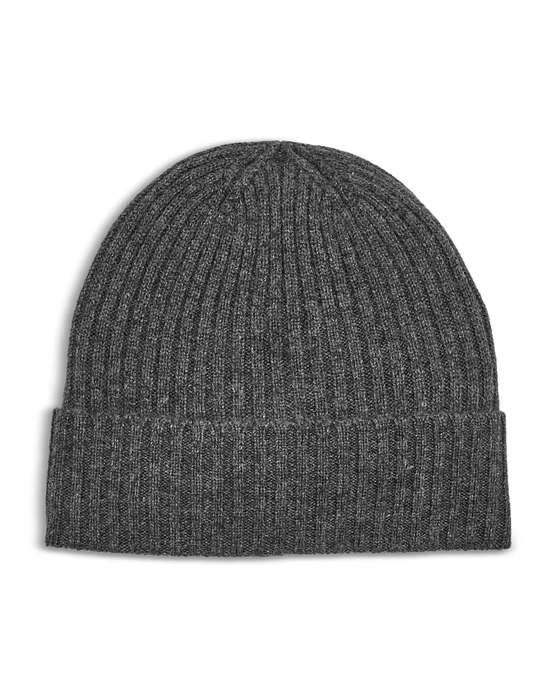 The Men's Store at Bloomingdale's Ribbed Cashmere Cuffed Hat - Exclusive