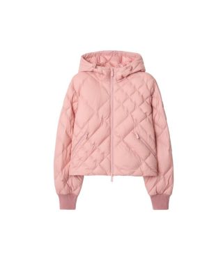 Check-Stitch Nylon Delley Puffer Jacket
