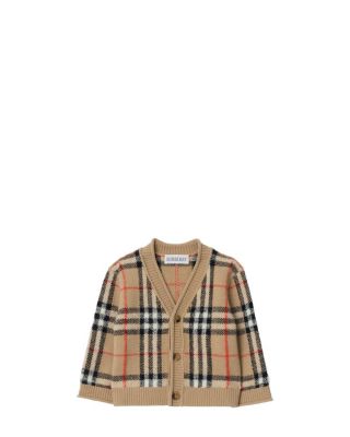  Burberr Check Wool Cashmere Cardigan - Baby