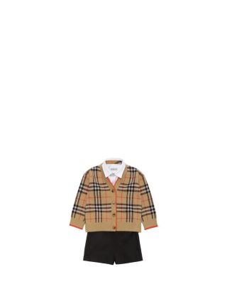 Girls' Check Wool Cardigan - Baby, Little Kid