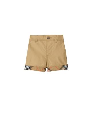 Boys' Check Turn Up Cotton Shorts - Baby, Little Kid