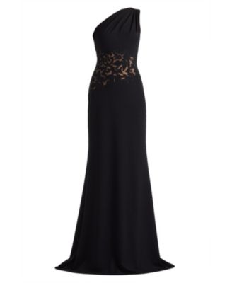  Verrier One-Shoulder Illusion Gown