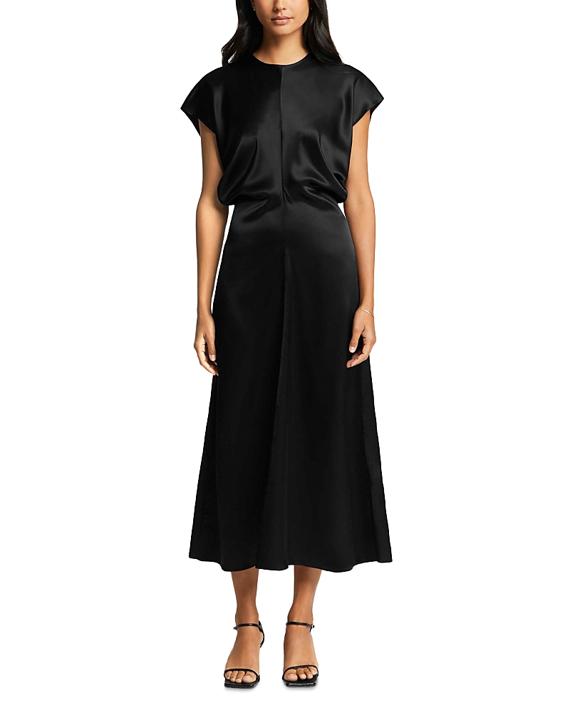 Argent Draped Silk Dress