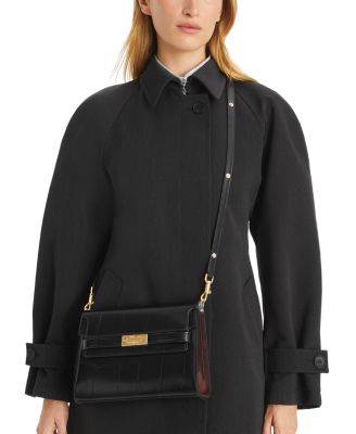 Lee Radziwill Croc Embossed Shoulder Bag