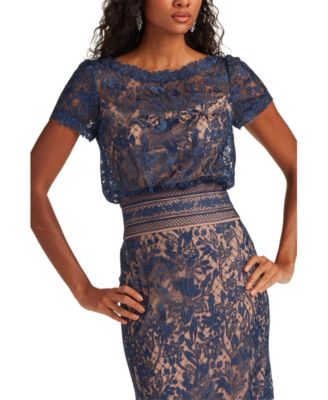 Calista Embroidered Blouson Gown