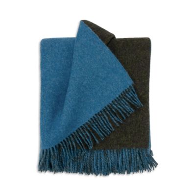 The Gentlemen's Collection Reversible Double Cloth Lambswool Throw