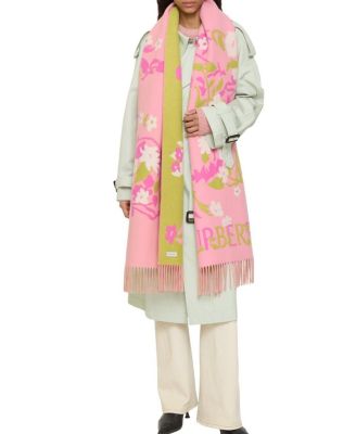  Wide Floral EKD Cashmere Scarf