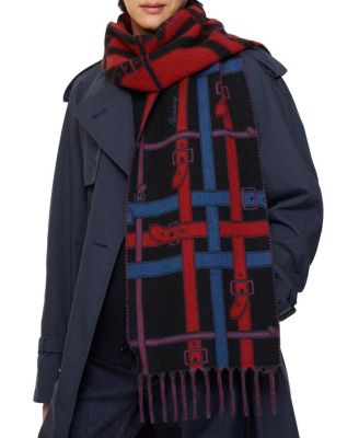  Belt Check Cashmere Scarf