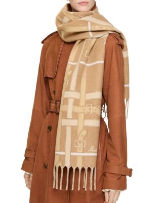  Belt Check Cashmere Scarf