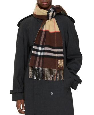  Contrast Check Cashmere Scarf