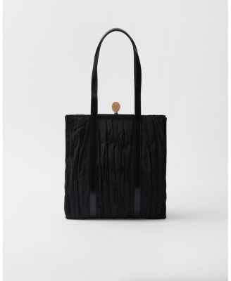  Re-Nylon Medium Tote Bag with Mythological Figure