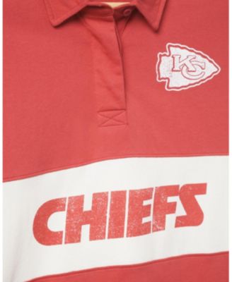  Women's NFL Kansas City Chiefs Rugby Long Sleeve Sweater