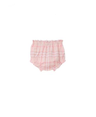 Girls's Check Cotton Dress with Bloomers - Baby