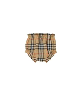 Girls' Check Cotton Dress with Bloomers - Baby