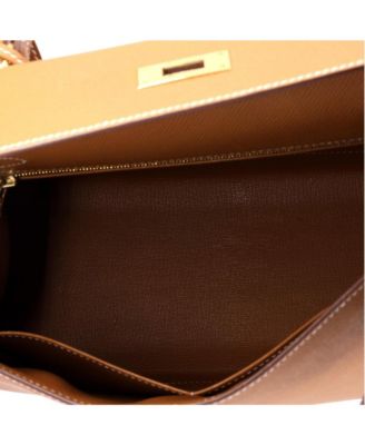 Kelly 28 Handbag Brown Epsom with Gold Hardware