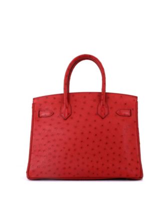 Birkin 30 Handbag Pink Ostrich with Gold Hardware