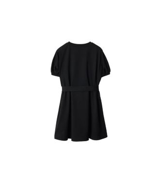 Girls' Check Trim Cotton T-Shirt Dress - Little Kid, Big Kid